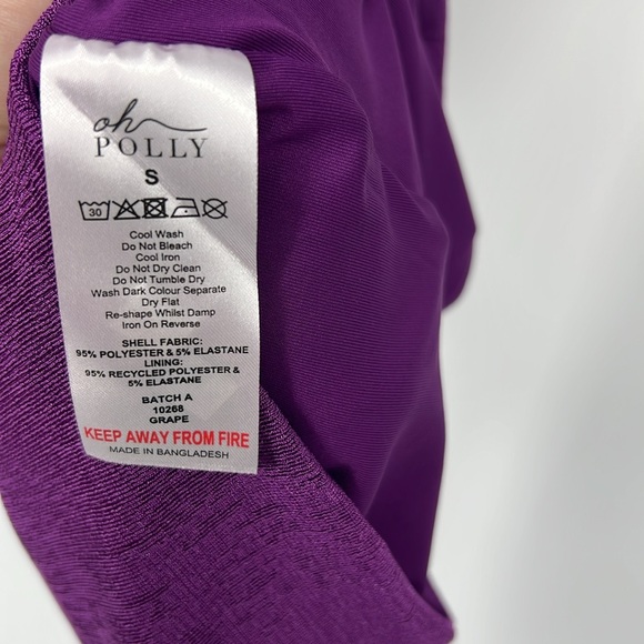 Oh Polly NWT Damia Cut-Out Bandeau Mini Dress in Grape small - Picture 6 of 8